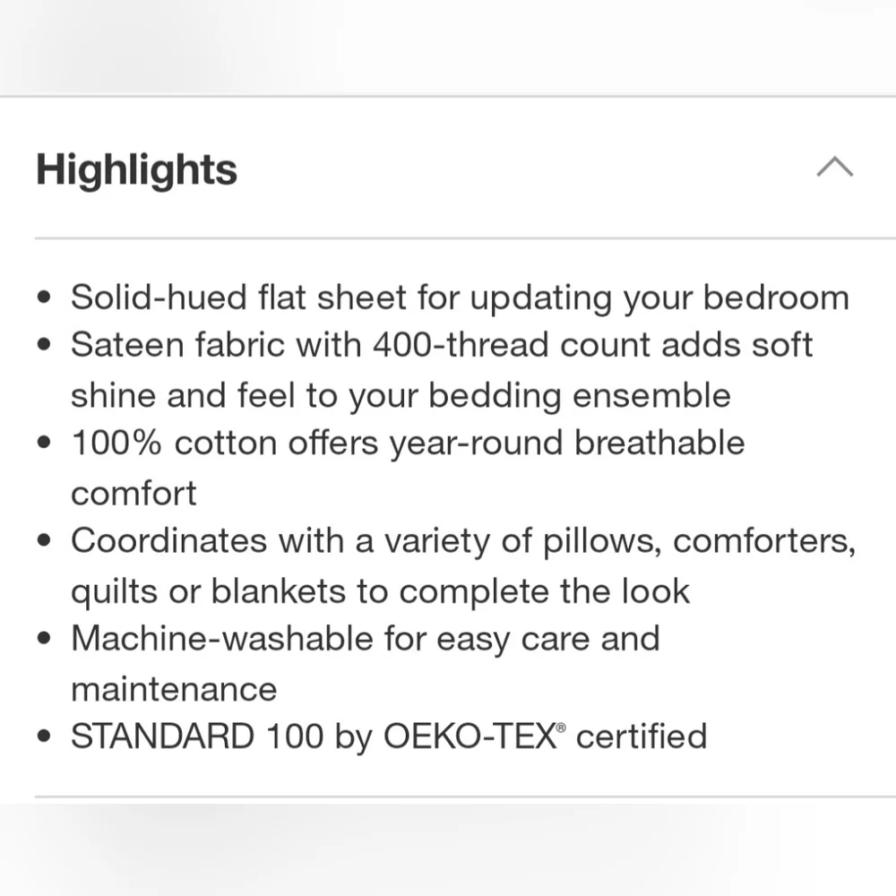 Threshold Full 400 Thread Count Performance Flat Sheet Classic Gray